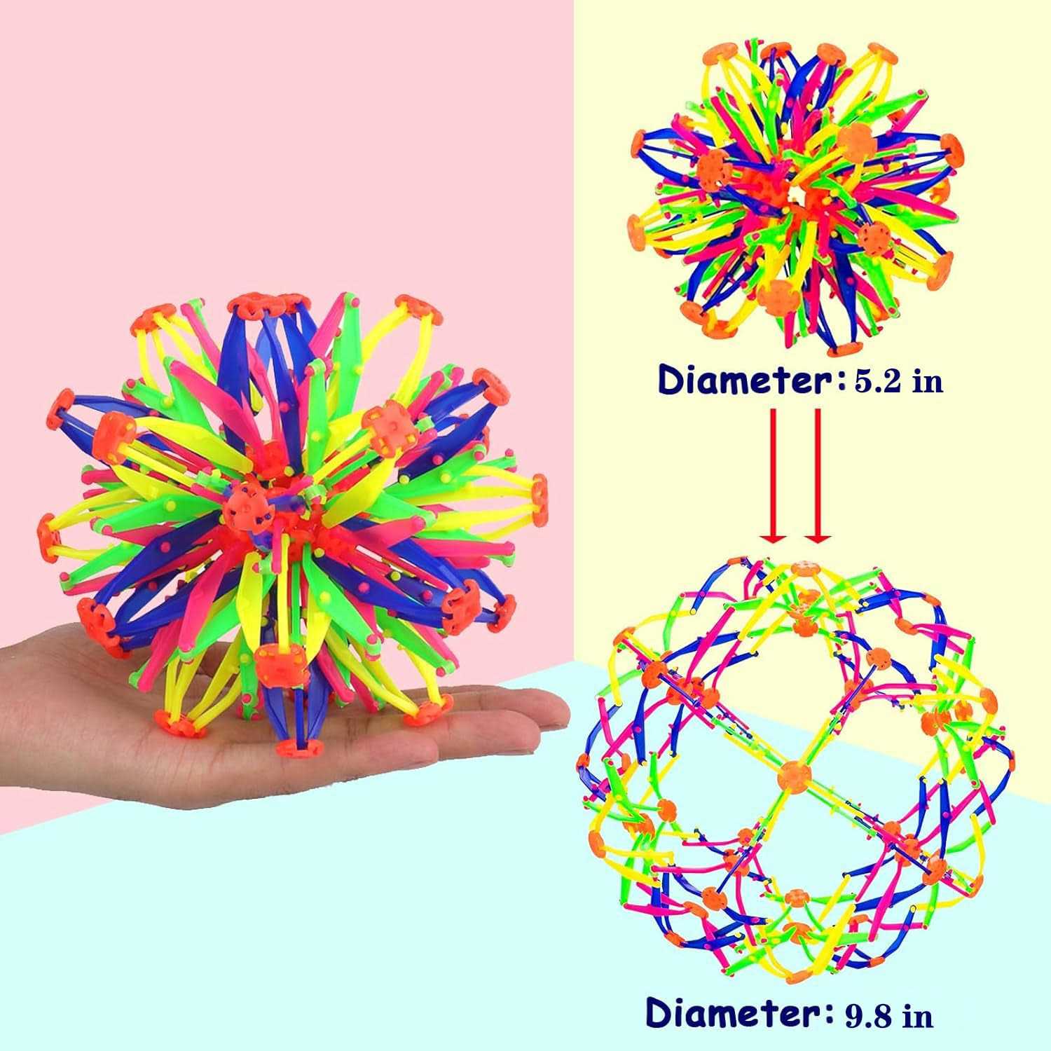 Kocasall Expanding Ball Sphere Anxiety Relief Ball for Kids & Adults ...